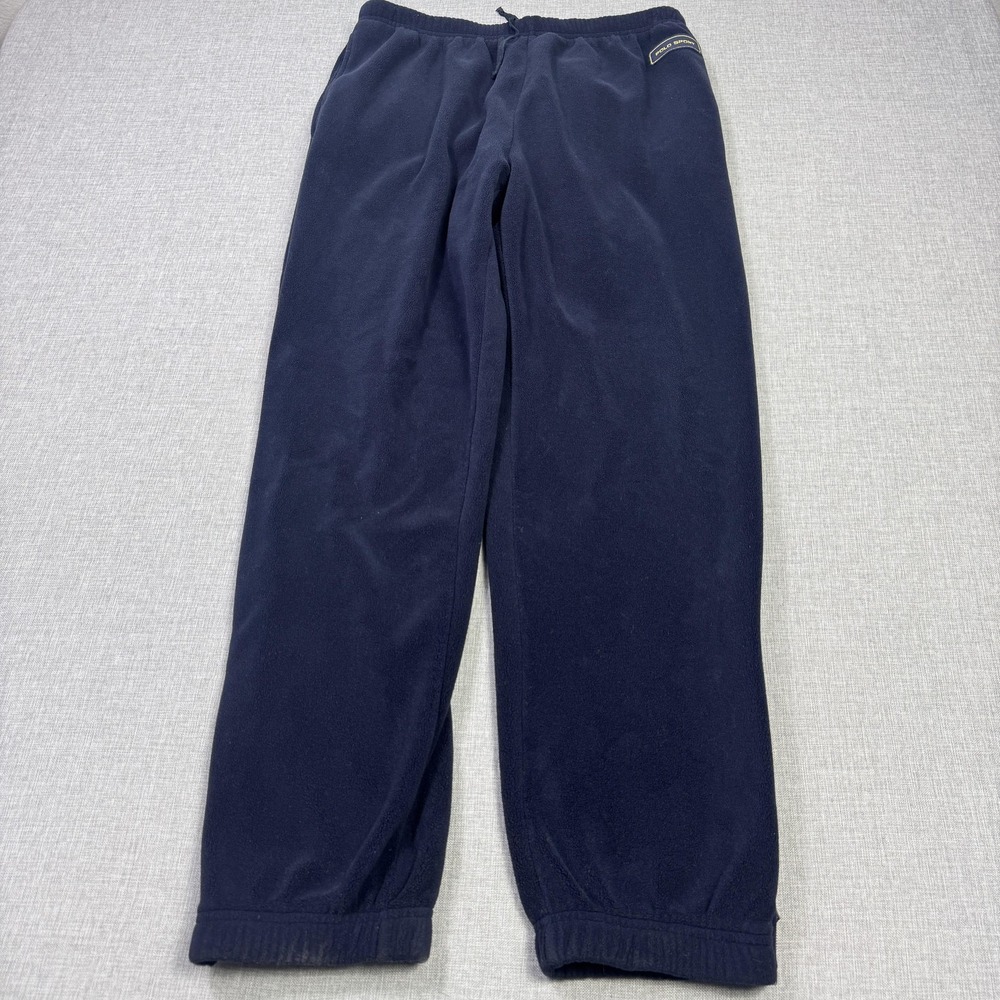 Polo Sport Ralph Lauren Fleece Sweatpants Mens M Blue Thermal Pro Relaxed Fit